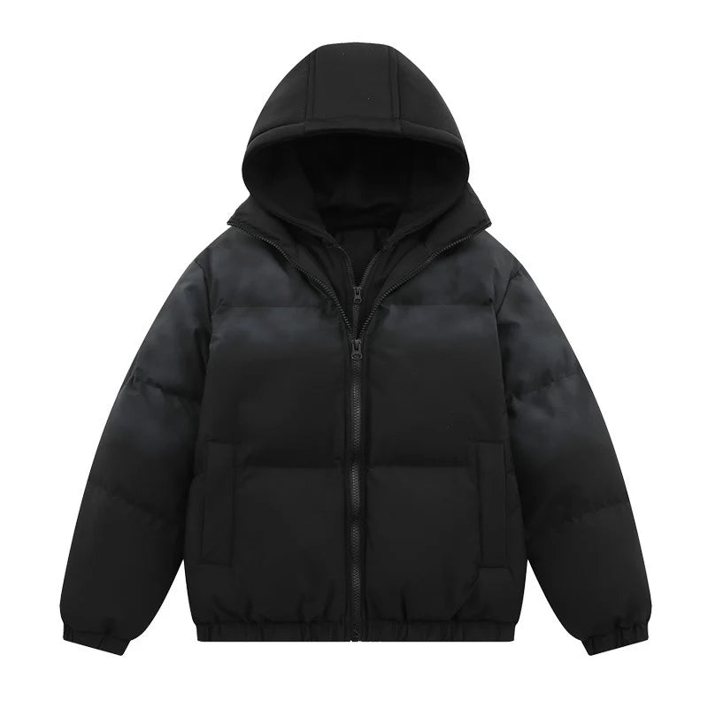 2026 Men's Casual Gradient Thick Puffer Jacket Winter Streetwear