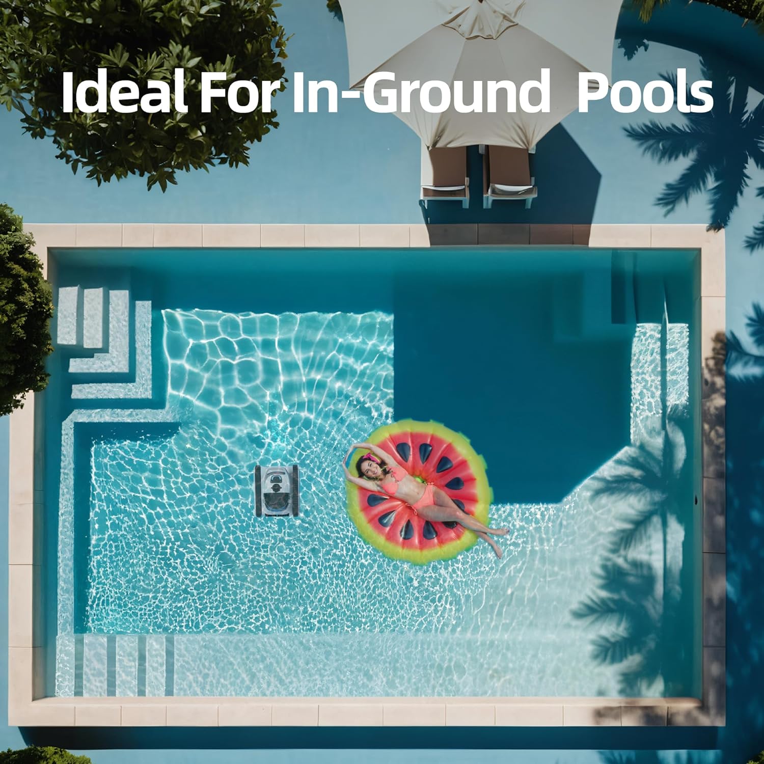 2026 Crab Kabelloser Roboter-Poolsauger, Wandklettern, automatischer Poolreiniger, geeignet für Wände und Böden von 150 m² großen Pools