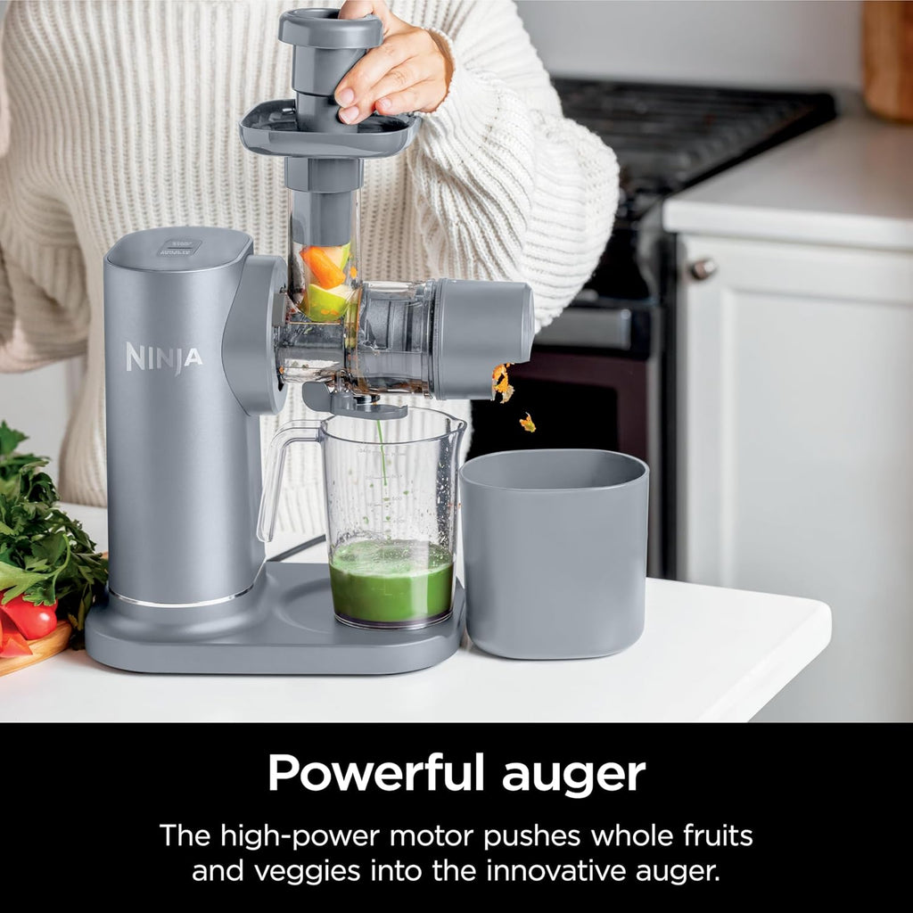2026 2025 Ninja NeverClog Extracteur à Froid, Puissant, Contrôle Total de la Pulpe, Sur Plan de Travail, Électrique, 2 Fonctions de Pulpe, Compatible Lave-Vaisselle, 2ème Génération, JC151