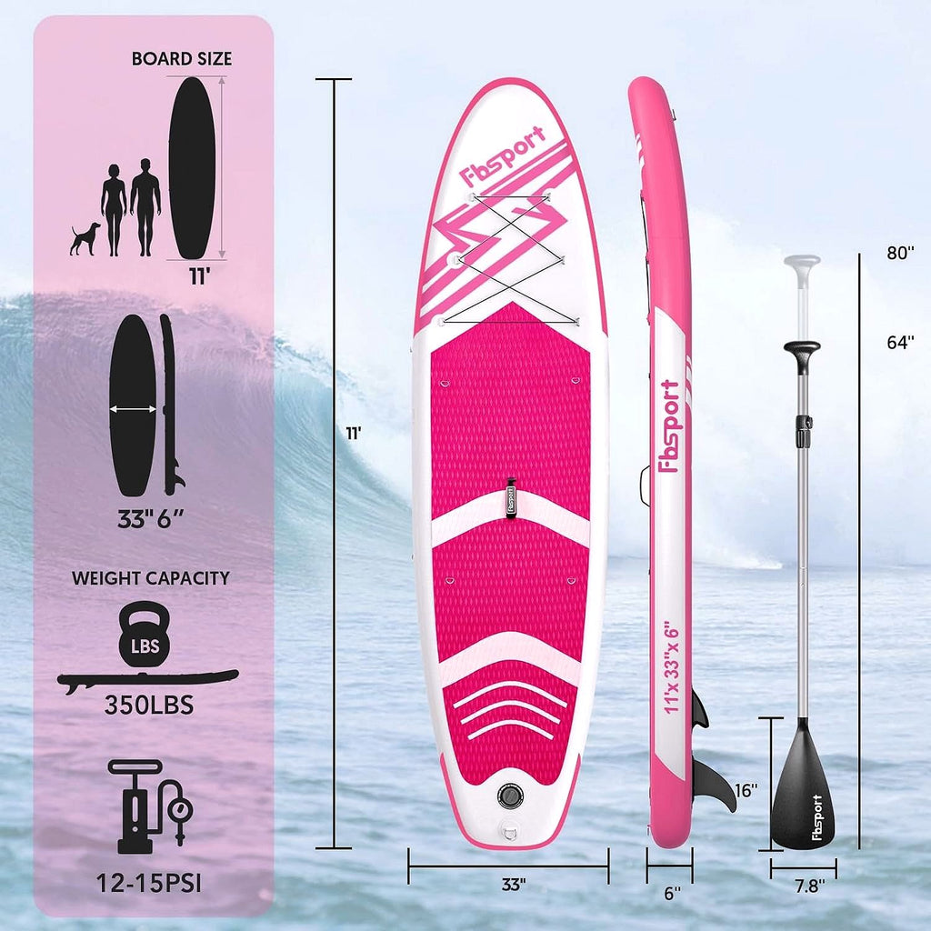 2026 Premium Stand Up Paddle Board, Yoga Board with Durable SUP Accessories & Carry Bag | Wide Stance, Surf Control, Non-Slip Deck, Leash, Paddle and Pump for Youth & Adult