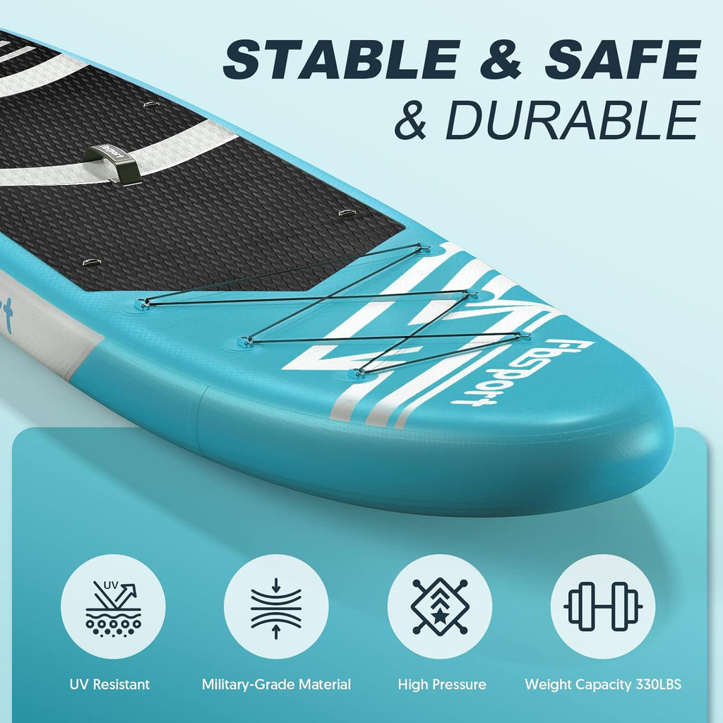 2026 Premium-Stand-Up-Paddle-Board, Yoga-Board mit strapazierfähigem SUP-Zubehör und Tragetasche | Breiter Stand, Surf-Kontrolle, rutschfestes Deck, Leine, Paddel und Pumpe für Jugendliche und Erwachsene