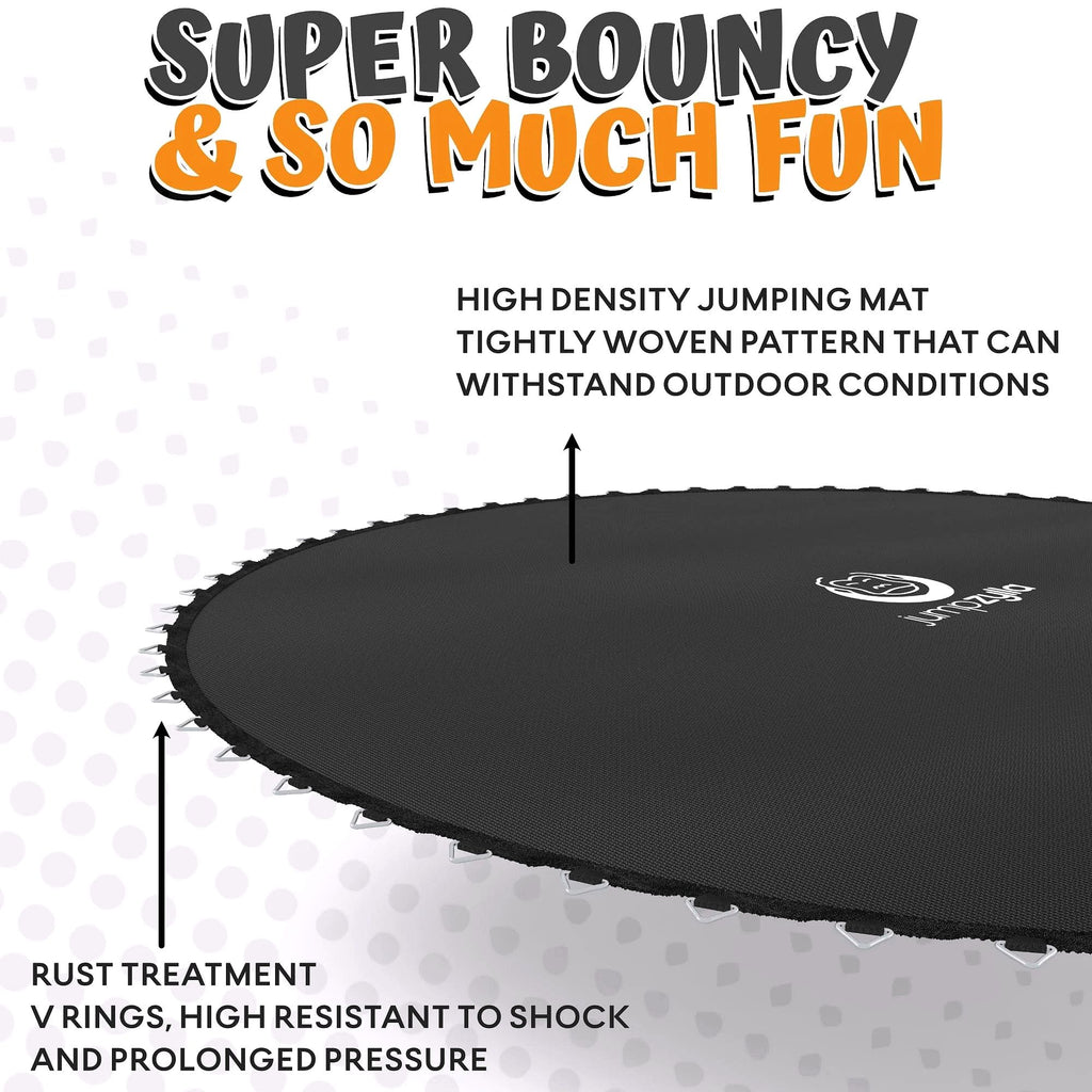 2026 Trampoline d’extérieur JUMPZYLLA avec filet de sécurité pour enfants – 8 FT