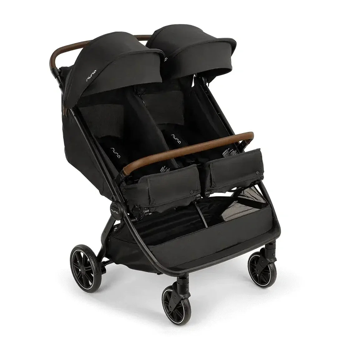 2026 2025 Nuna TRVL dubl Geschwisterwagen – Caviar | Leichter Doppelkinderwagen ab Geburt, kompatibel mit PIPA™ Babyschalen