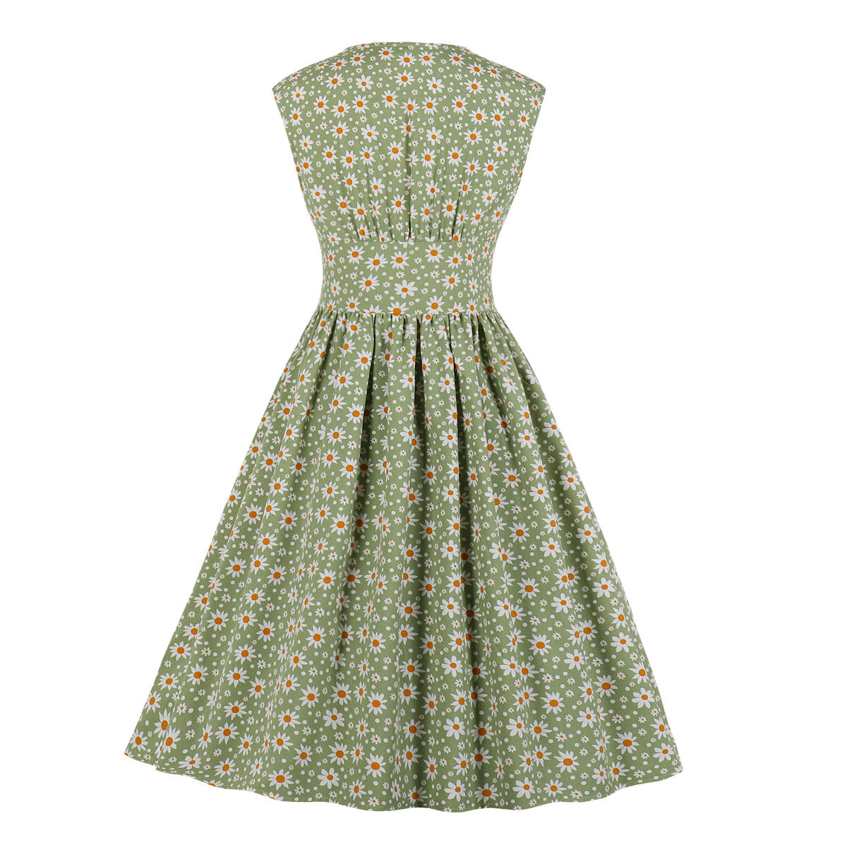 Robe long sans manches rétro fleuri maxi élégant été pour femme