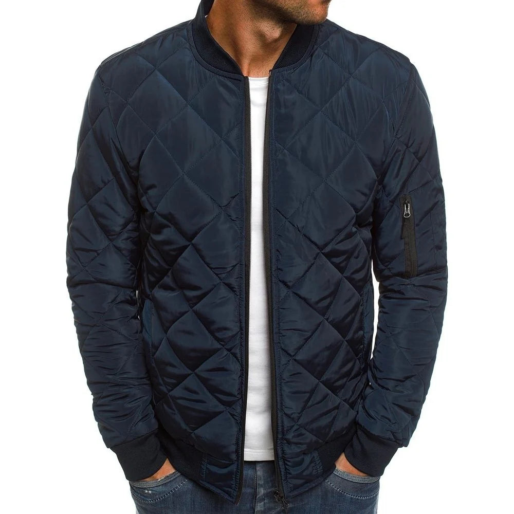 2026 Men's Comfortable Double Padded Bomber Jacket Wind Resistant Coat