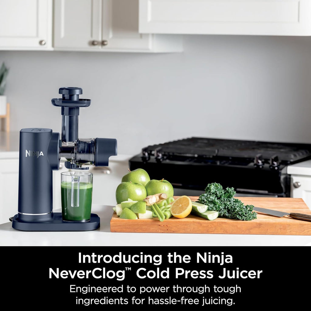 2026 2025 Ninja NeverClog Extracteur à Froid, Puissant, Contrôle Total de la Pulpe, Sur Plan de Travail, Électrique, 2 Fonctions de Pulpe, Compatible Lave-Vaisselle, 2ème Génération, JC151