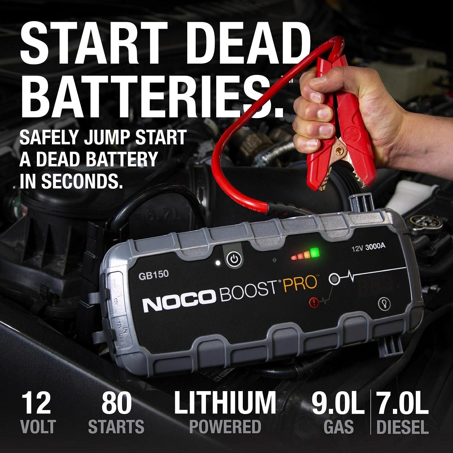 2026 NOCO Boost Pro GB150 3000A 12V – Démarreur de Batterie Lithium UltraSafe Portable