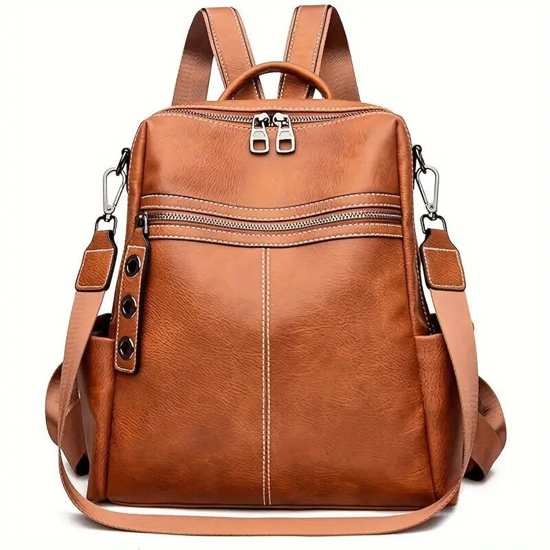 Women's Faux Leather Convertible Shoulder Handbag Versatile Everyday Purse Stylish - LAKD London