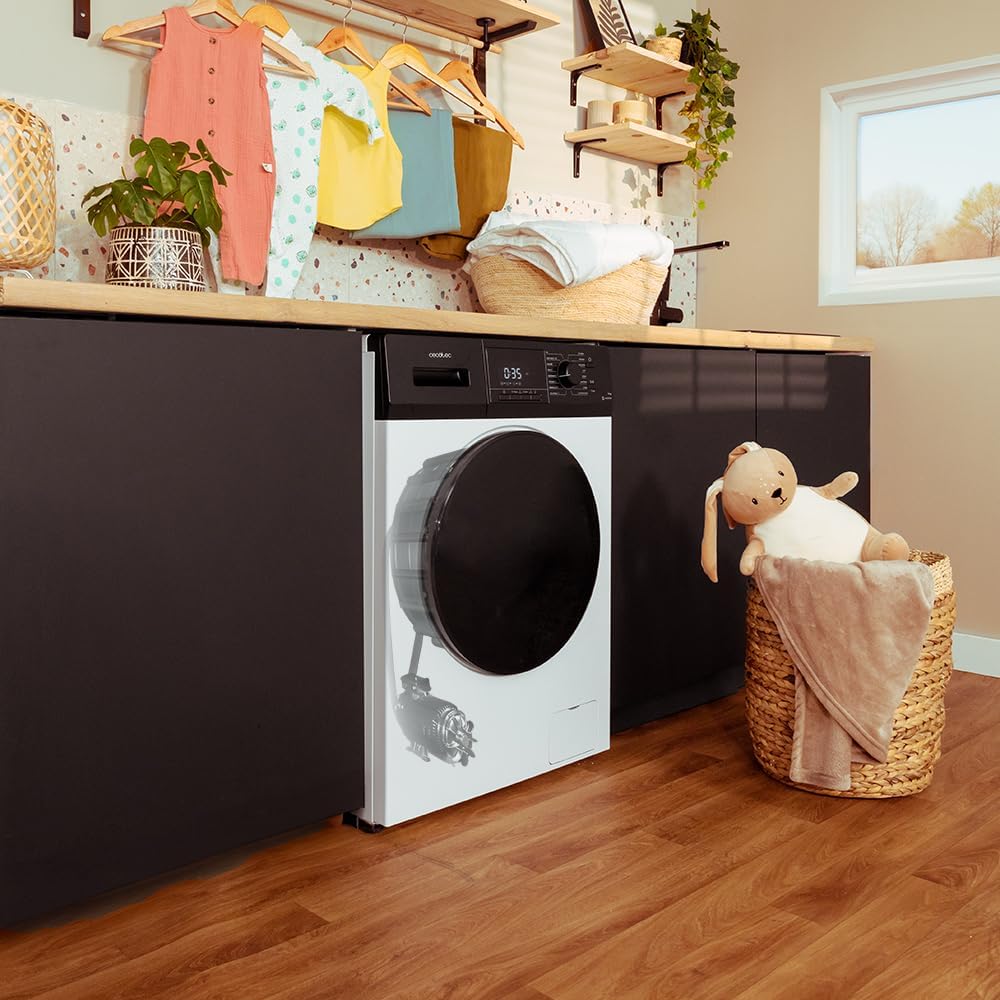 2026 Cecotec Lave-Linge 9Kg Chargement Frontal Bolero Dresscode 9410 Inverter A. 1900W, 1400 tr/min Réglable, 16 Programmes, Faible Consommation d'Énergie, Vapeur, Stérilisation du Linge