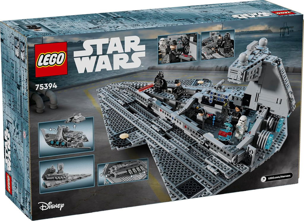 2026 2025 LEGO Star Wars Ensemble de Construction Destroyer Impérial - Construire & Exposer pour Garçons et Filles, À partir de 10 ans - Cadeau d’Anniversaire - Star Wars Darth Vader & 6 Figurines - 75394