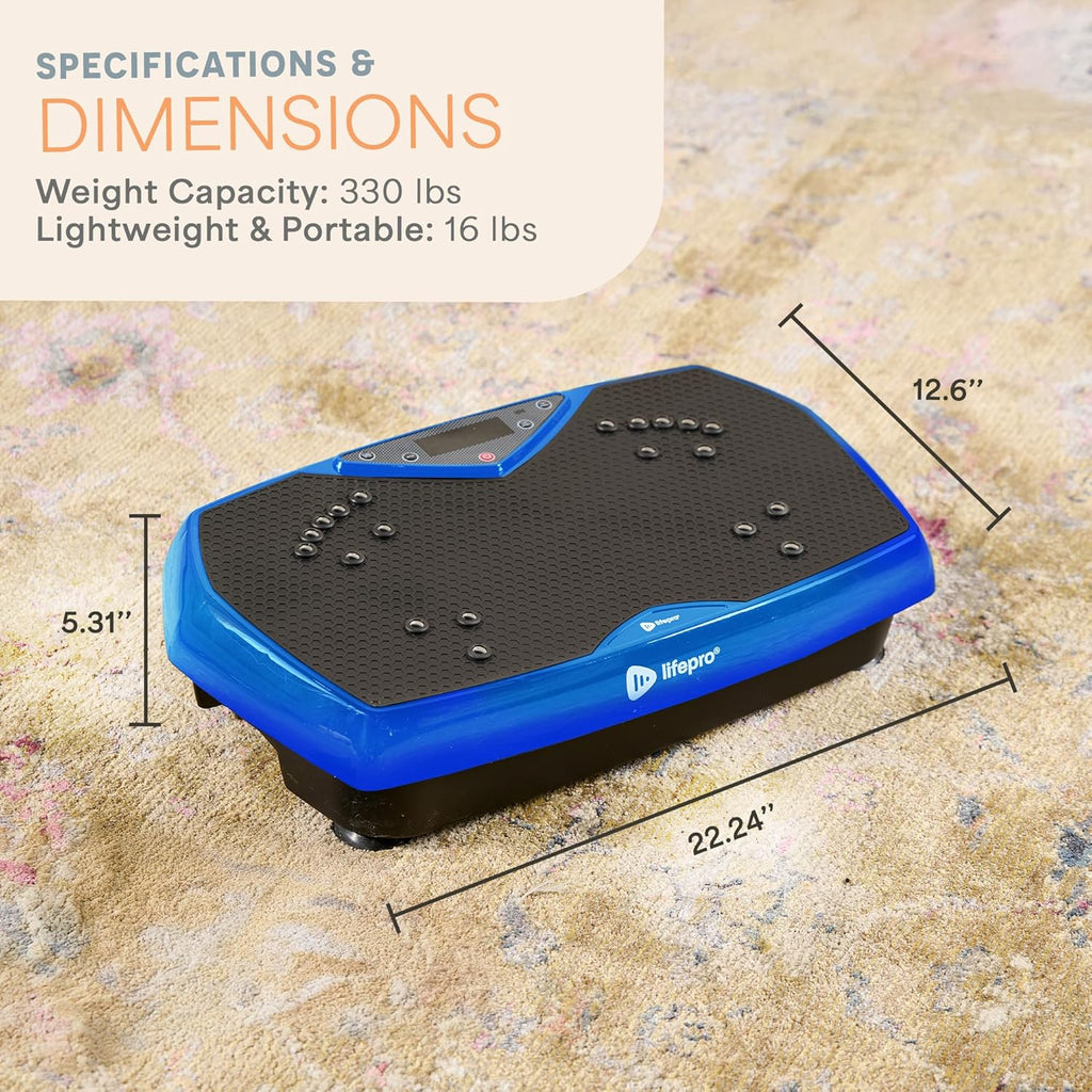 2026 2025 Lifepro Plateforme Vibrante d’Exercice avec Points d’Acupuncture Magnétiques - Plateforme Vibrante pour Tout le Corps pour Débutants et Récupération - Massage Drainage Lymphatique pour Tonification Musculaire et Fitness Général