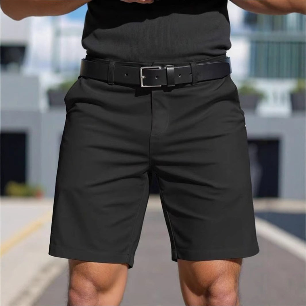 Short couleur unie été professionnel sport droit coupe décontracté pour homme