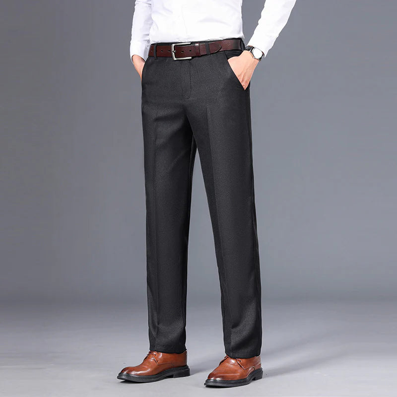 2026 Men's Business Straight Cut Winter Dress Trousers Comfortable Casual Style