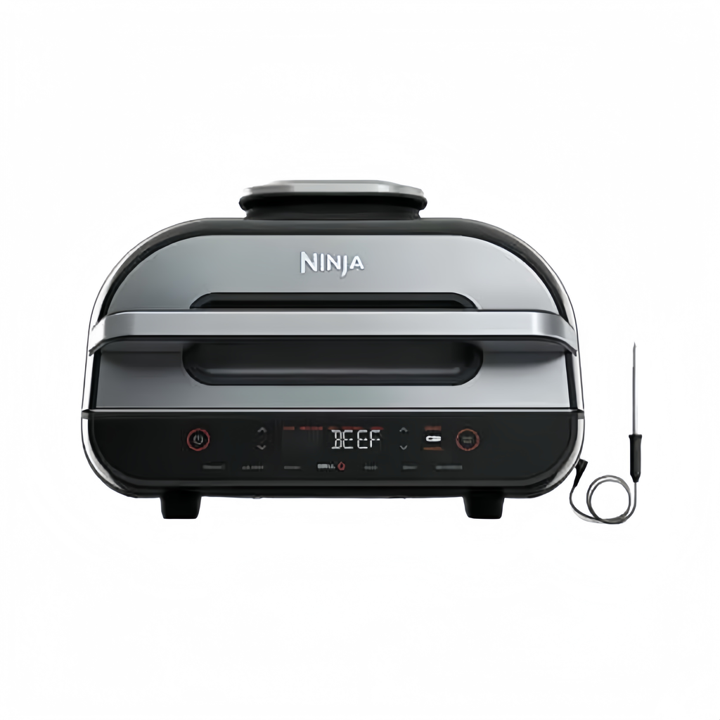 2026 2025 Ninja FG551 Foodi Smart XL Grill d’Intérieur 6-en-1 avec Friteuse à Air 4 Quart – Finition Acier Inoxydable
