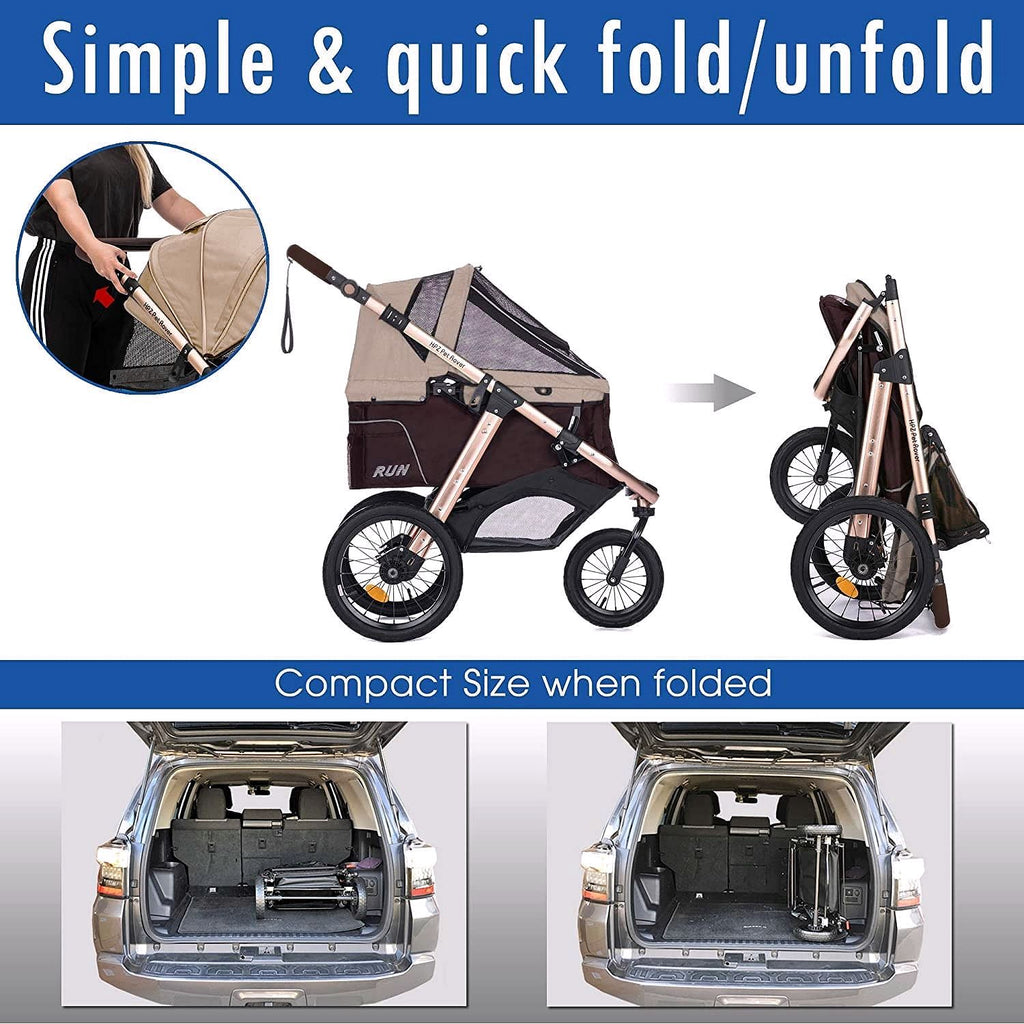 2026 Buggy de jogging sportif pour animaux avec roues en caoutchouc confort