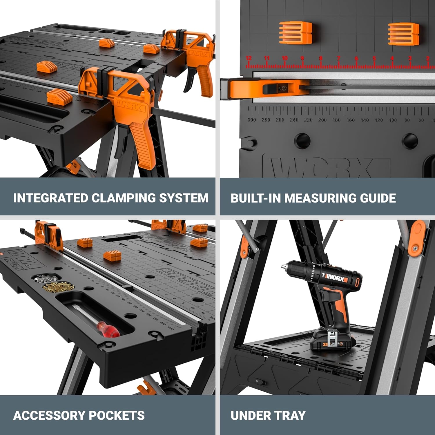 2026 WORX – Pegasus Klappbarer Arbeitstisch & Sägebock