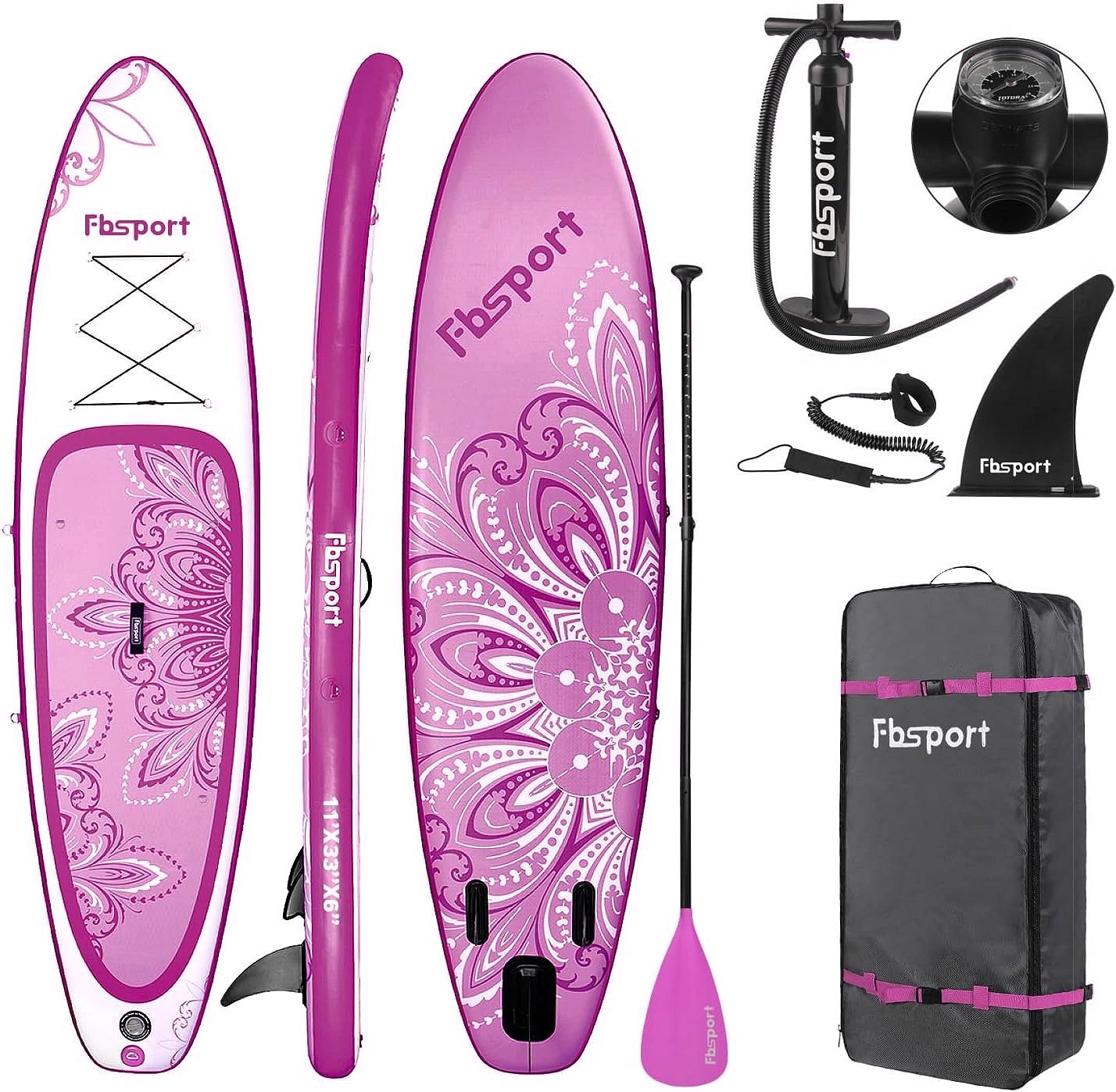 2026 Premium Stand Up Paddle Board, Yoga Board with Durable SUP Accessories & Carry Bag | Wide Stance, Surf Control, Non-Slip Deck, Leash, Paddle and Pump for Youth & Adult