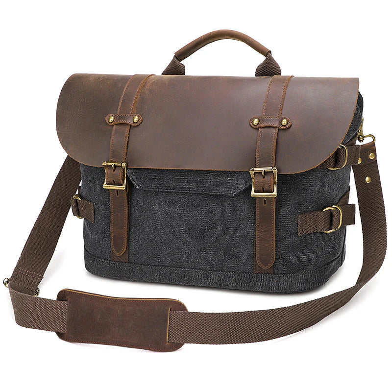 2026 Men's Casual Canvas Messenger Shoulder Bag Waterproof Street Style