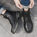 2026 Men's Biker Martin Style Lace Up Combat Ankle Boots Casual