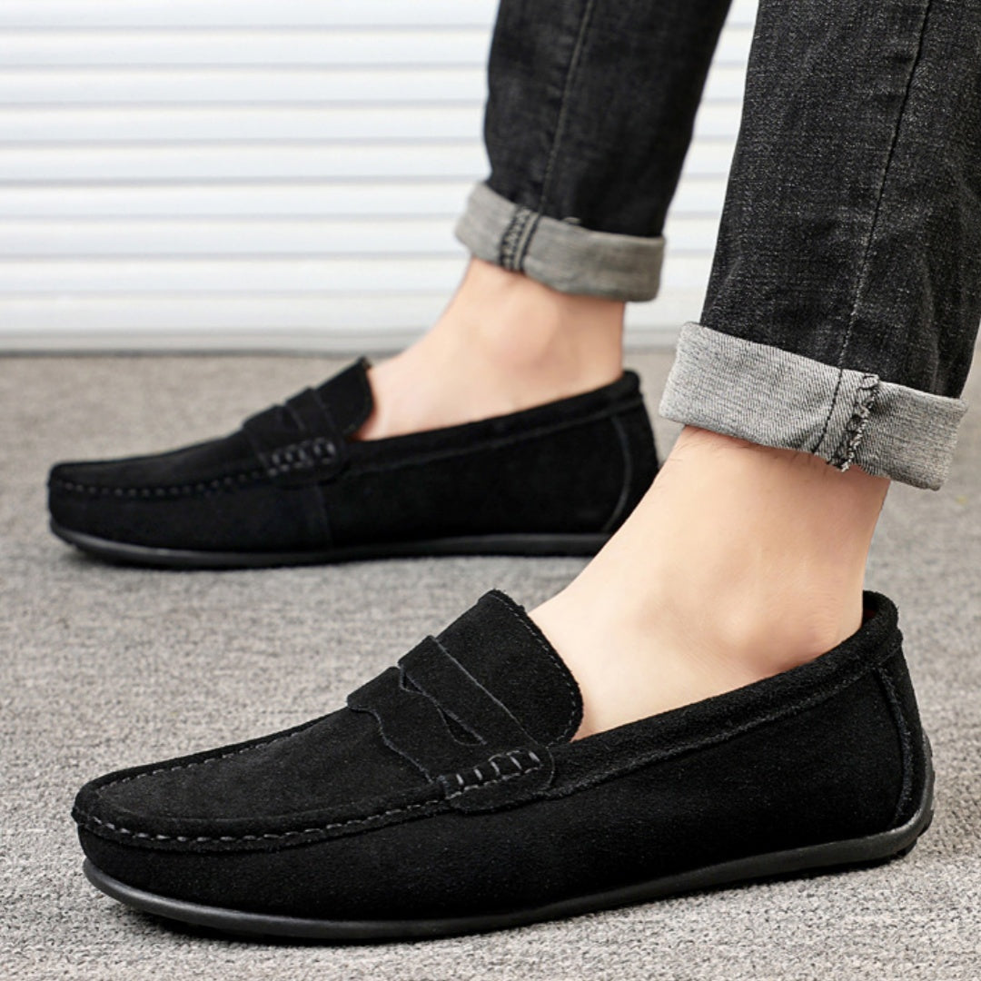 Mocassins en daim décontracté confort pour homme