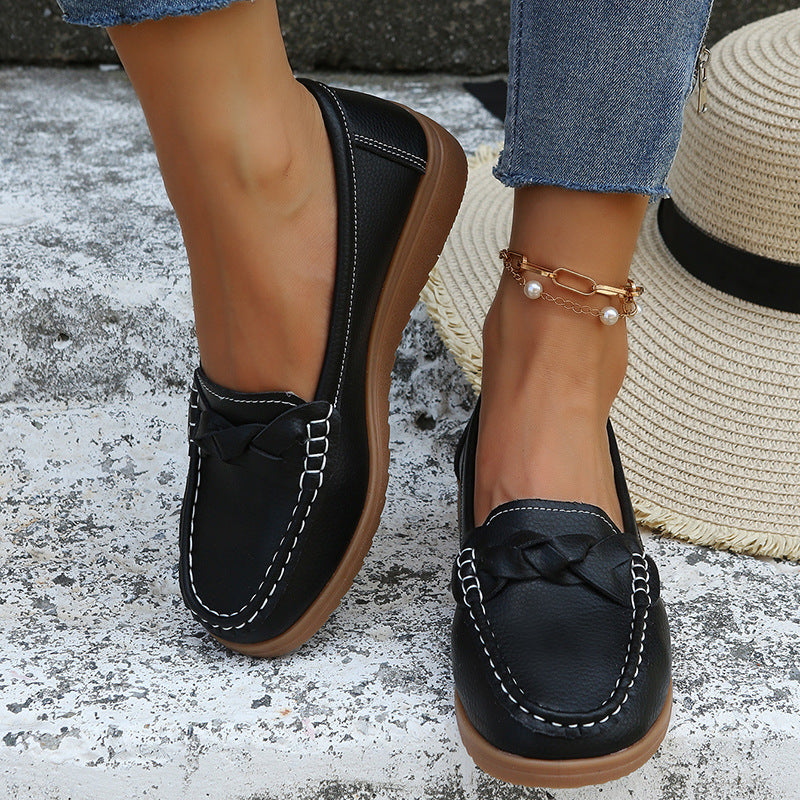 Ballerines décontracté weave doux printemps été pour femme