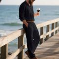 Pantalon en lin deux pièces été décontracté confortable pour homme