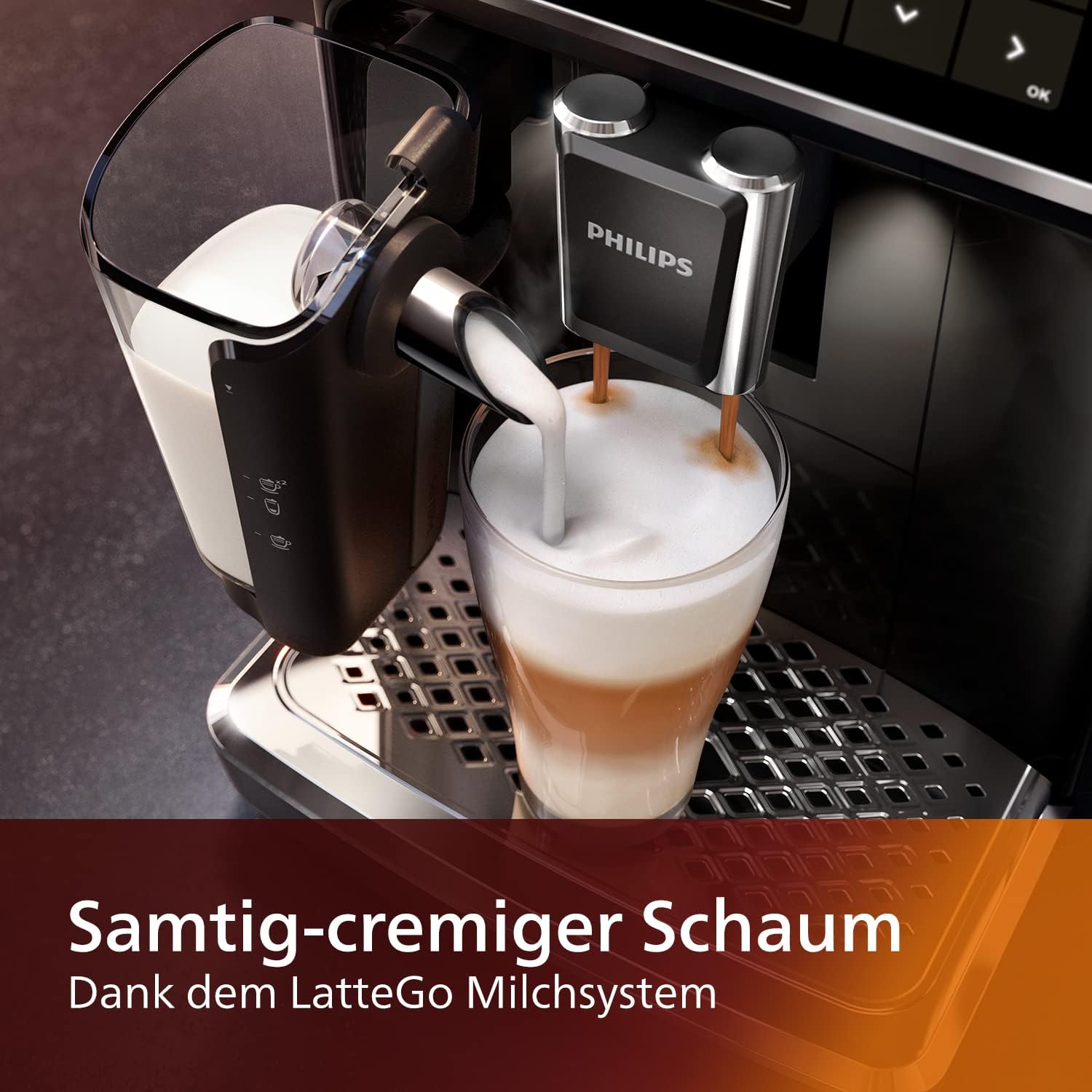 2026 Philips Série 5400 Machine Expresso - Café à Grain - LatteGo Mousseur à Lait, 12 Spécialités de Café, Affichage Intuitif, 4 Profils Utilisateur, Noir (EP5441/50)