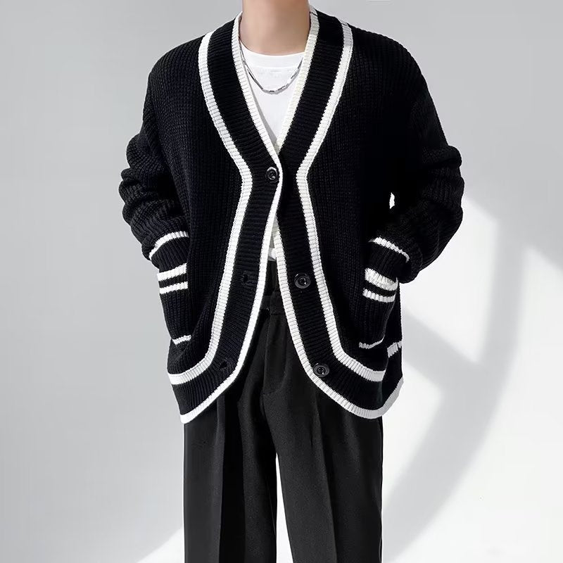 Gilet coupe ample col V pour homme