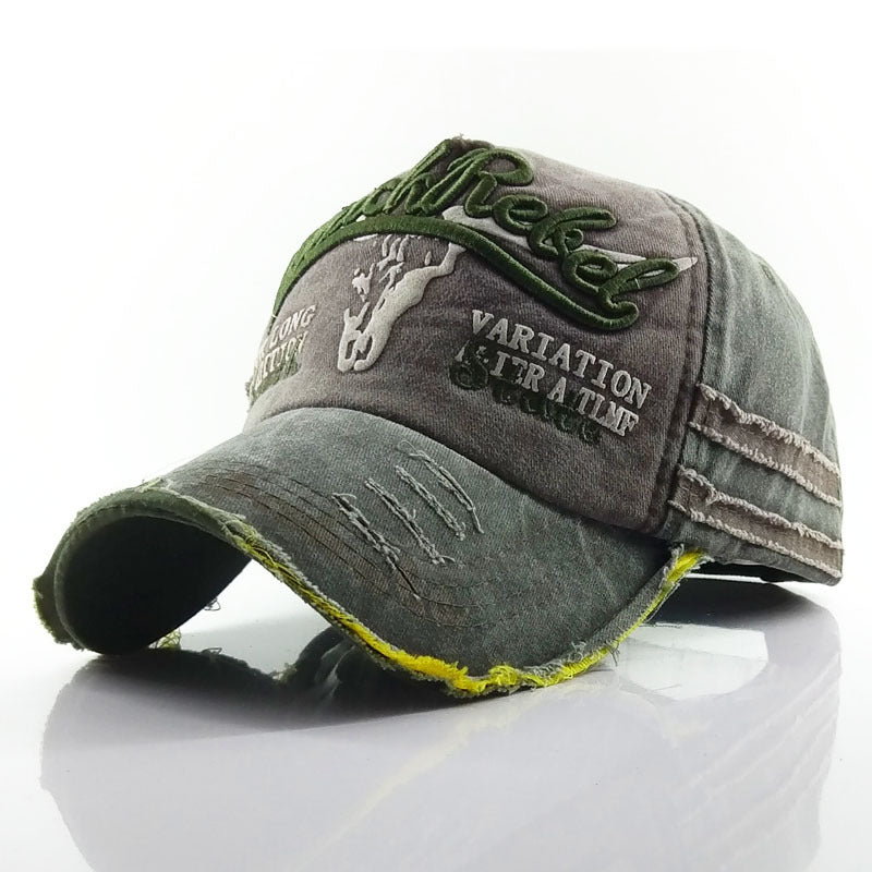 Casquette de baseball rétro en denim réglable décontracté style urbain unisexe