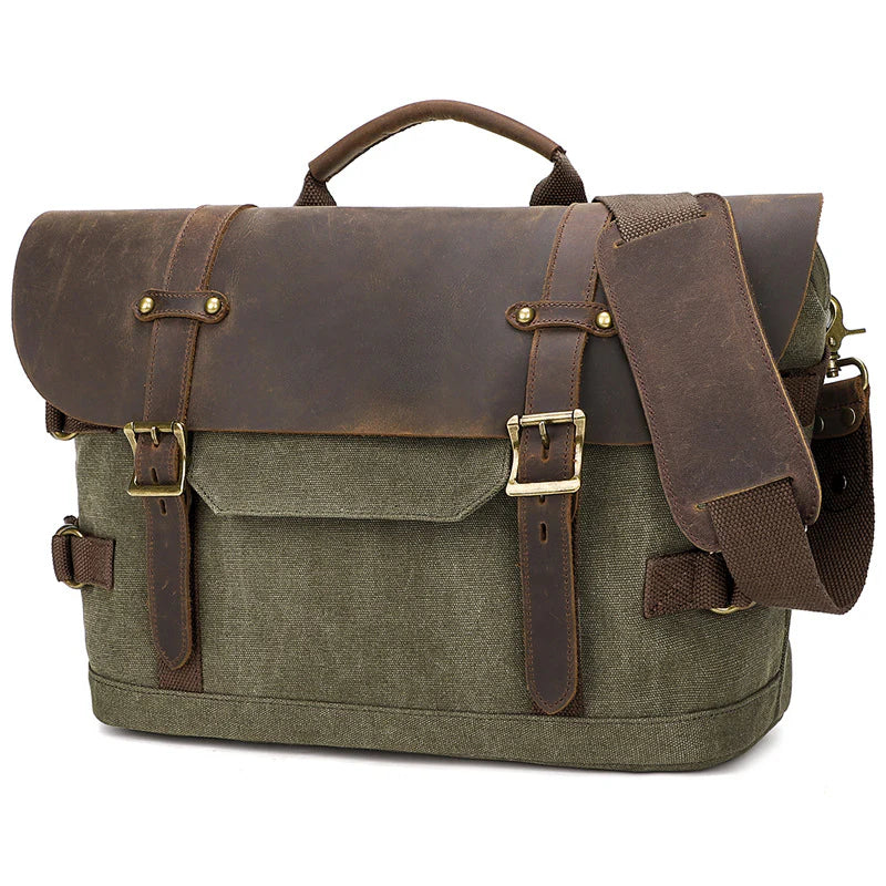 2026 Men's Casual Canvas Messenger Shoulder Bag Waterproof Street Style