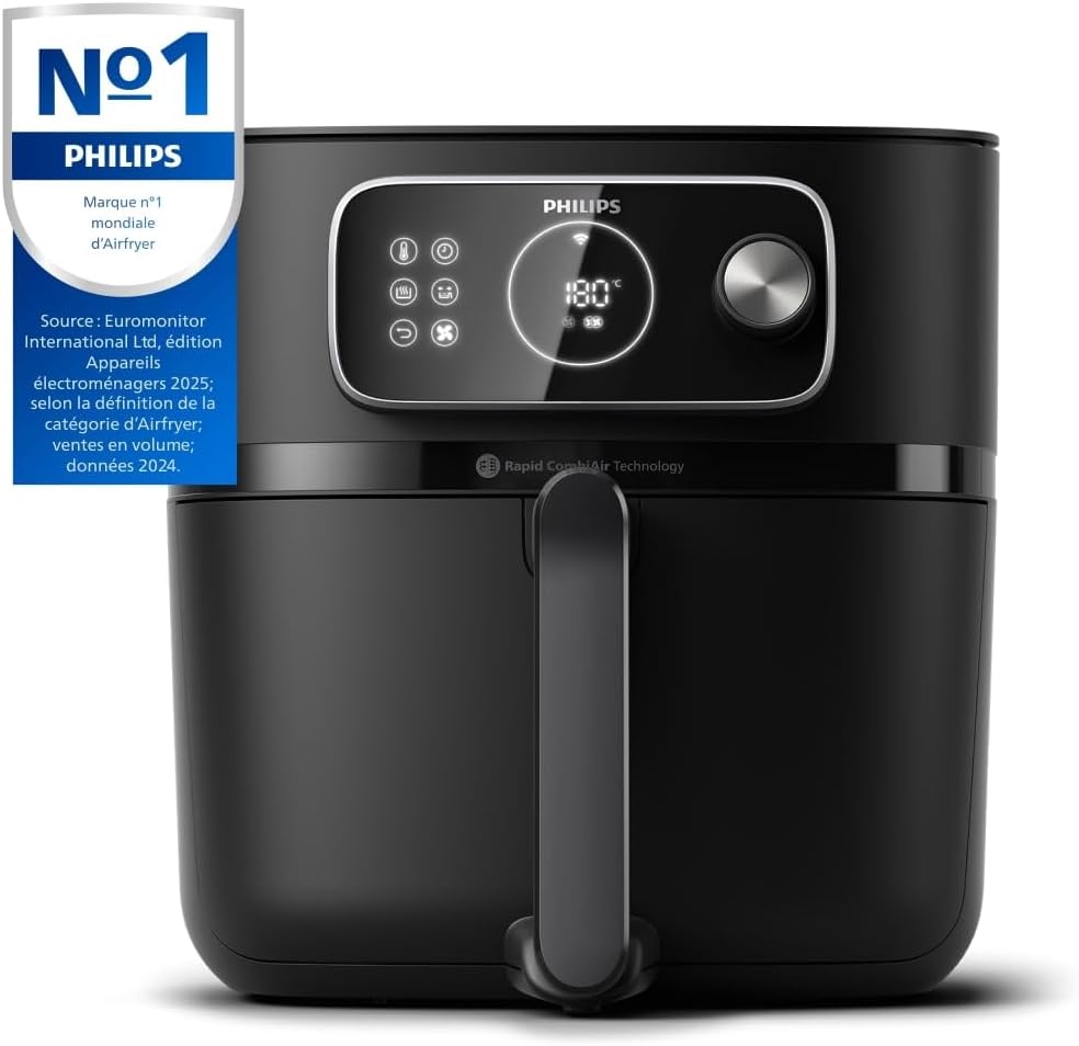 2026 2025 Friteuse à air Philips série 3000 7,2 L, fenêtre de cuisson, friteuse 16 en 1
