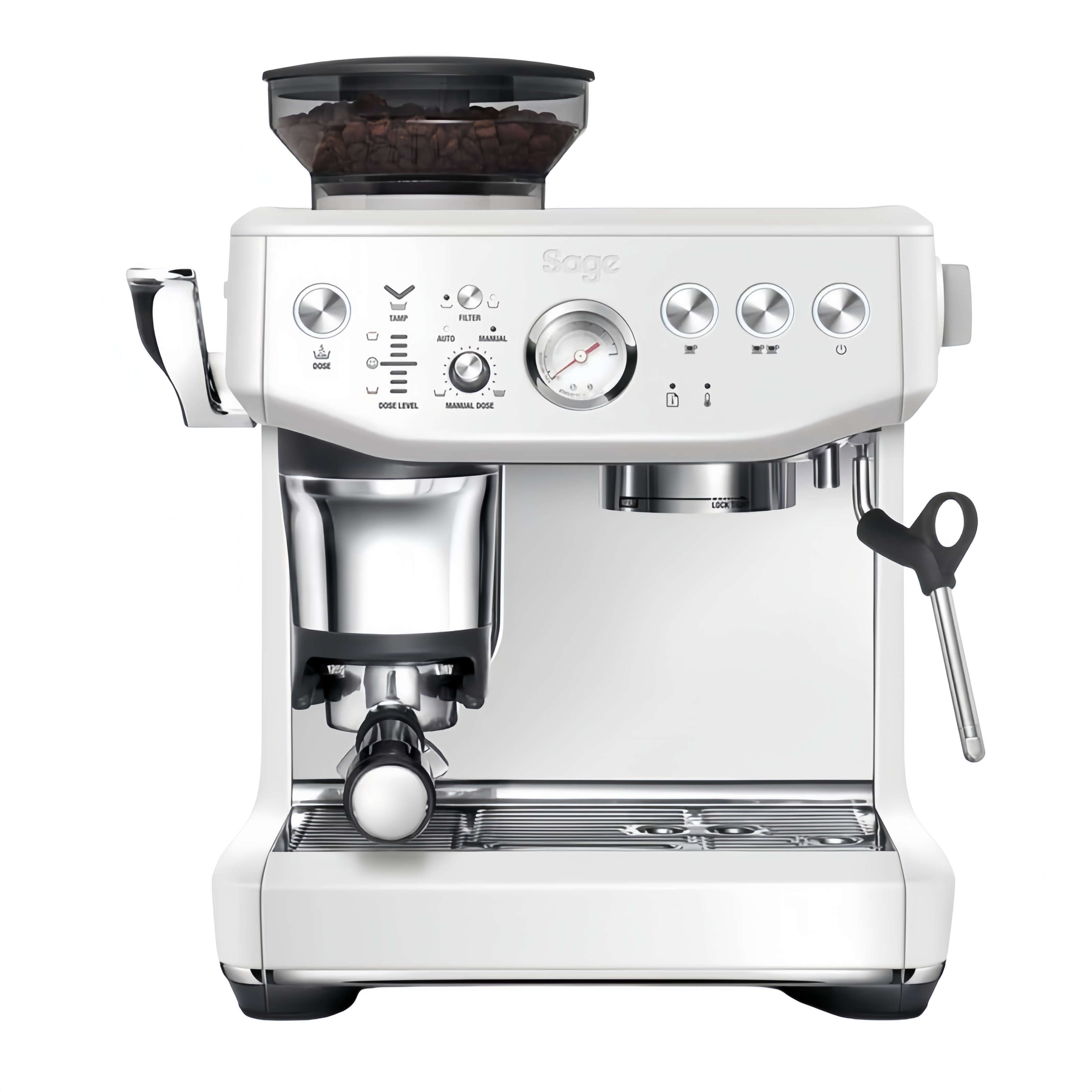 2026 2025 Machine à Café Expresso avec Broyeur Intégré & Mousseur à Lait – Sage Barista Express Impress – Acier Inoxydable Brossé, Expérience Barista à Domicile