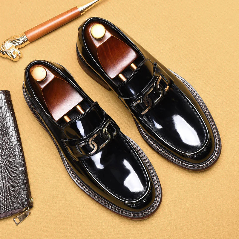 2026 Men's Business Casual Horsebit Buckle Loafers British Style
