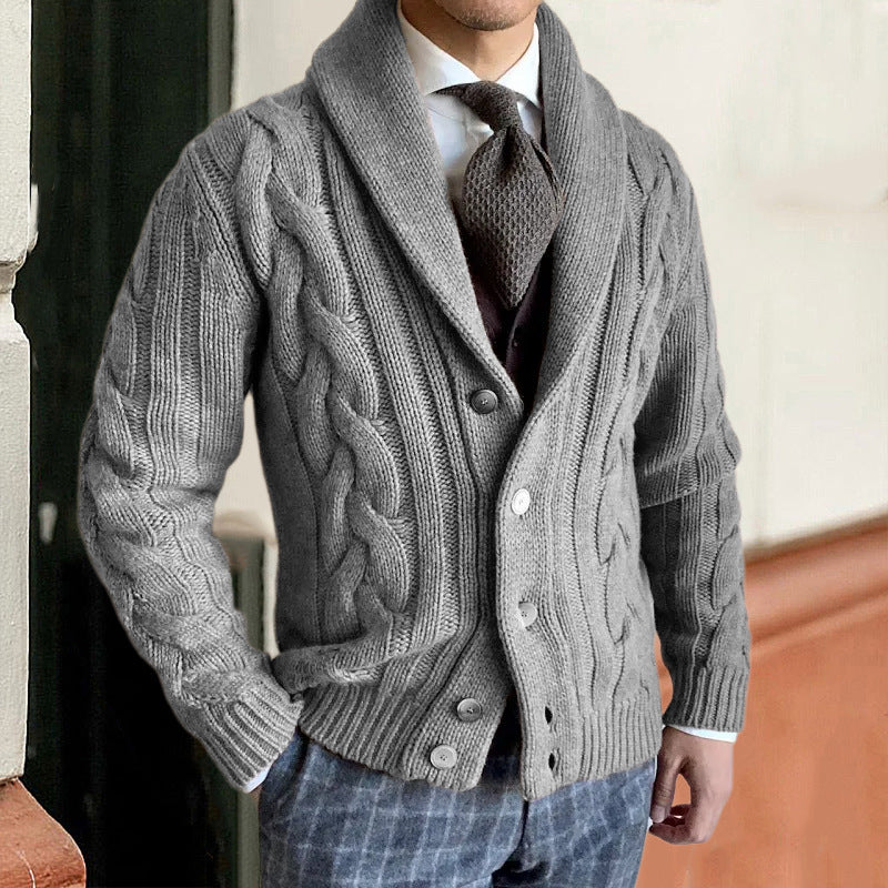 2026 Men's Acrylic Knitted Cardigan for Warmth, Comfort, and Effortless Style