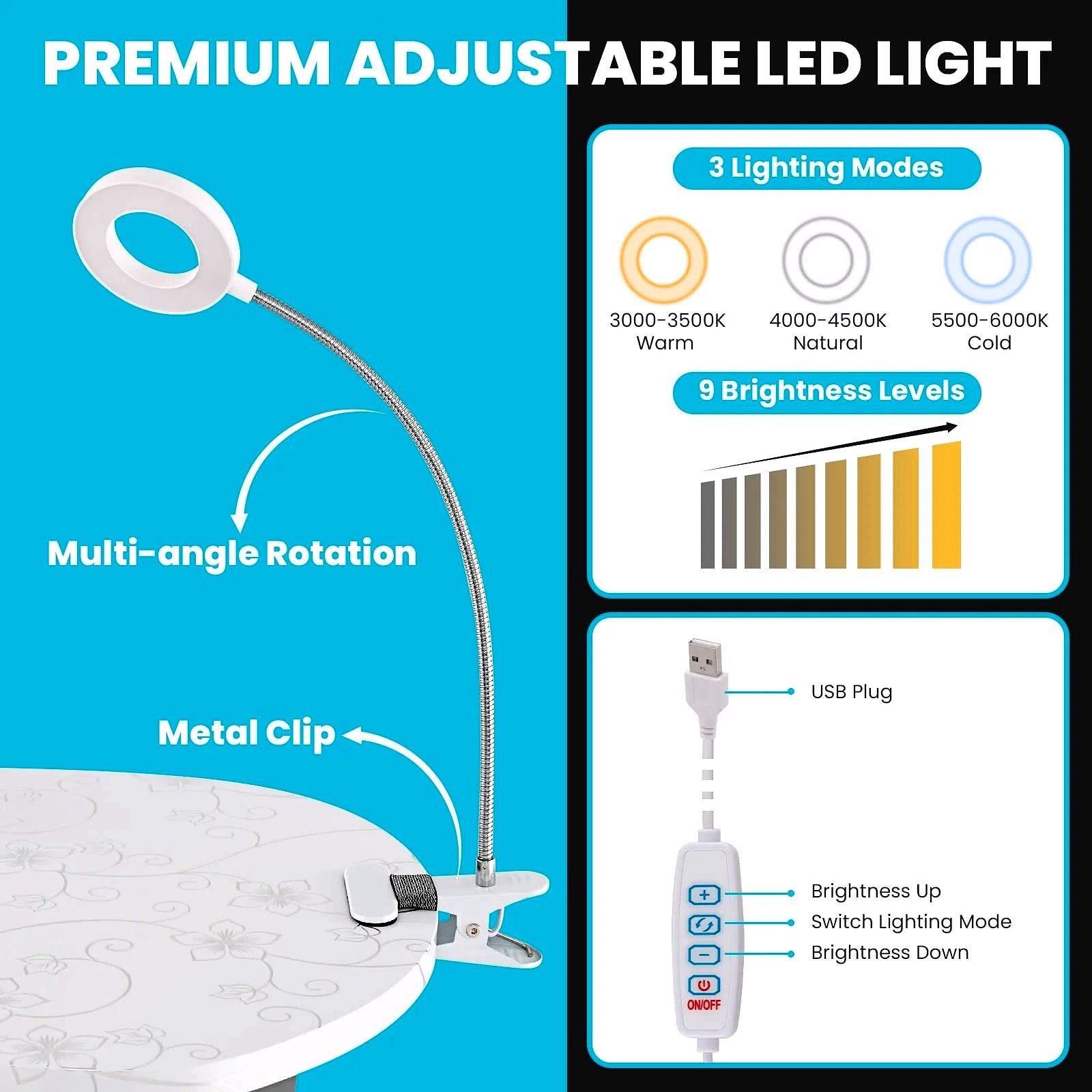 2026 Table de manucure portable LDAILY avec aspirateur électrique de poussière