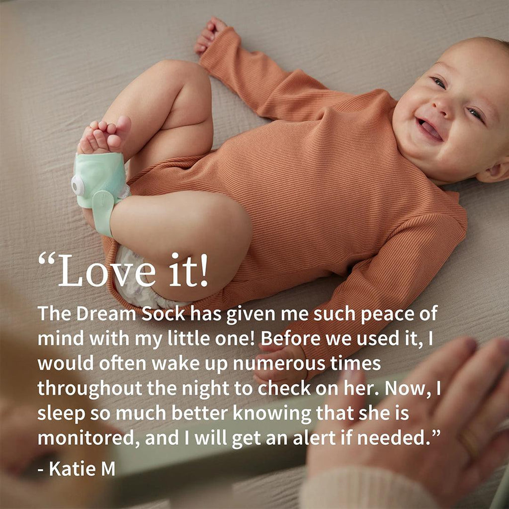 2026 2025 Owlet Dream Sock™ – Moniteur Bébé Intelligent avec Surveillance en Temps Réel du Pouls, de l’Oxygène et du Sommeil – Couleur Rose Poudré