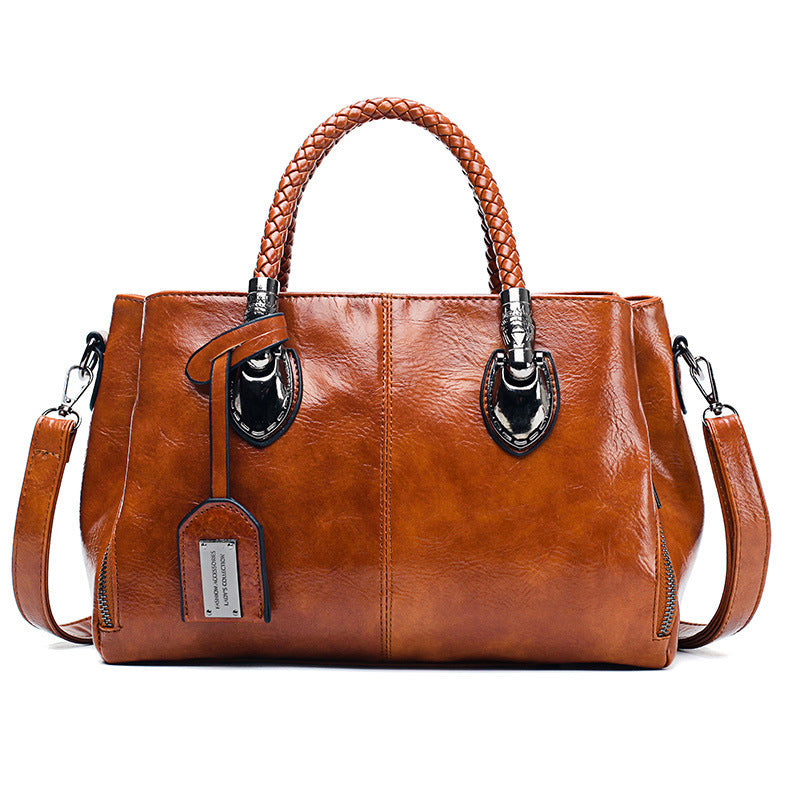 Women's Premium Quality Vintage Oil Wax Leather Luxury Handbag - LAKD London
