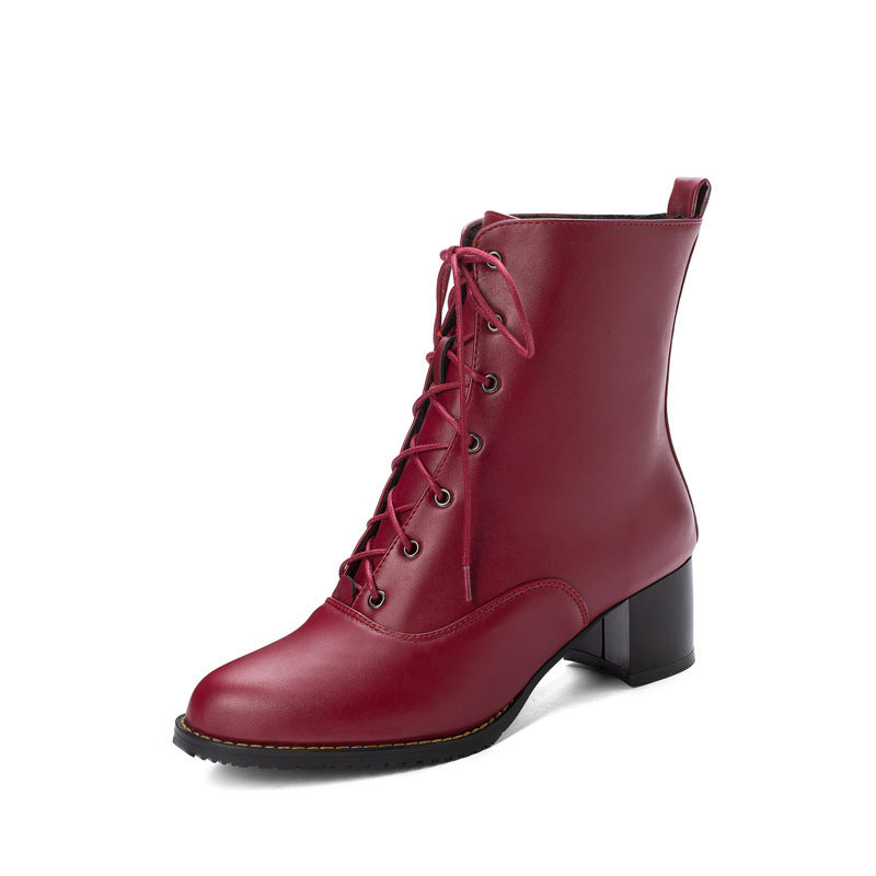 Bottines élégant talon épais bas martin all seasons pour femme