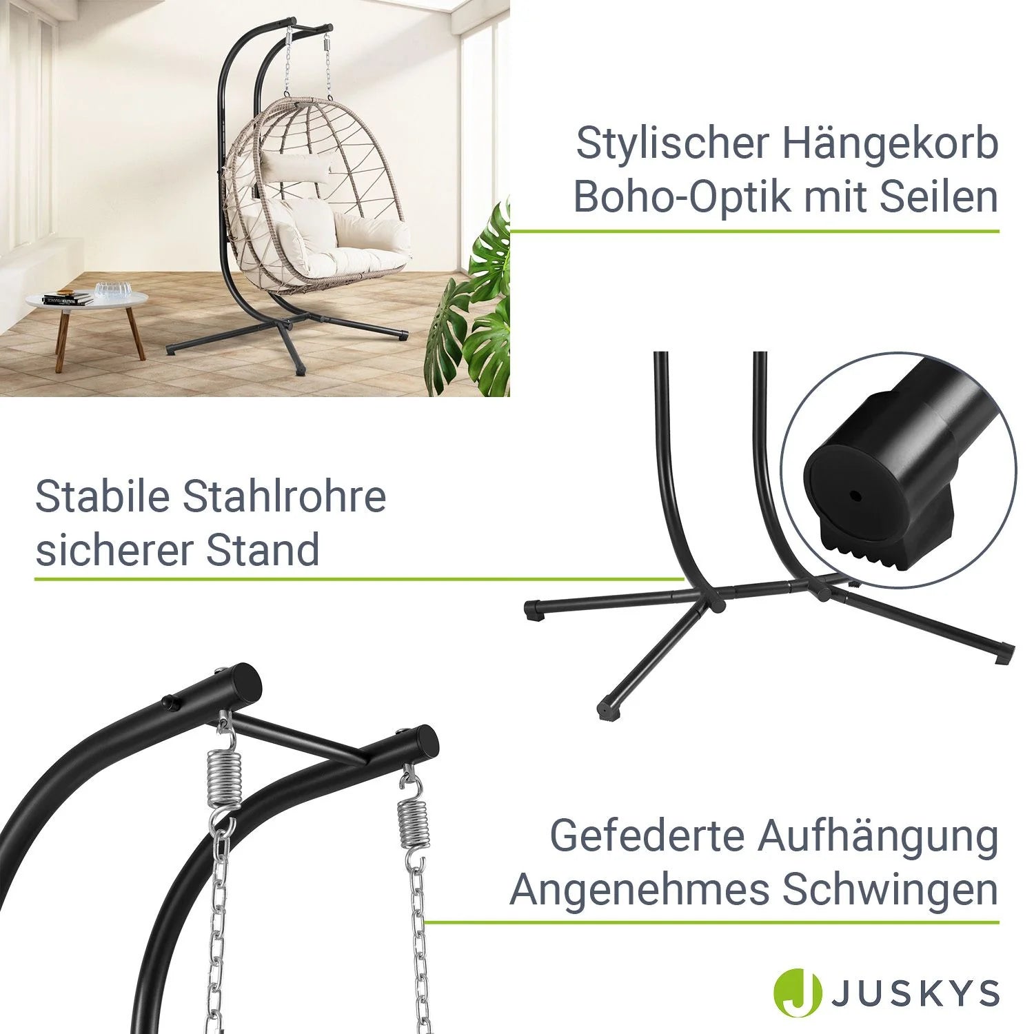 2026 Polyrattan Doppelhängesessel Aria