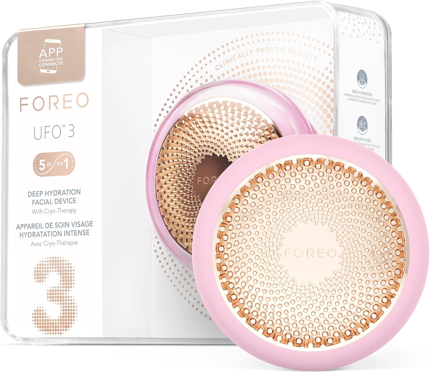 2026 2025 FOREO UFO 3 – Masque Visage Intelligent 5-en-1 avec LED, Thermothérapie, Cryothérapie et Massage T-Sonic – Édition Limitée Anti-Âge