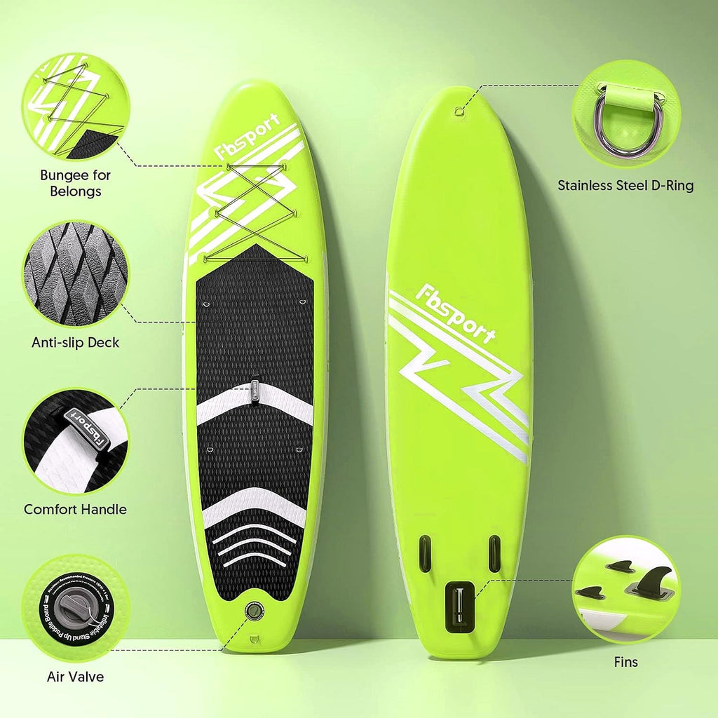 2026 Premium Stand Up Paddle Board, Yoga Board with Durable SUP Accessories & Carry Bag | Wide Stance, Surf Control, Non-Slip Deck, Leash, Paddle and Pump for Youth & Adult