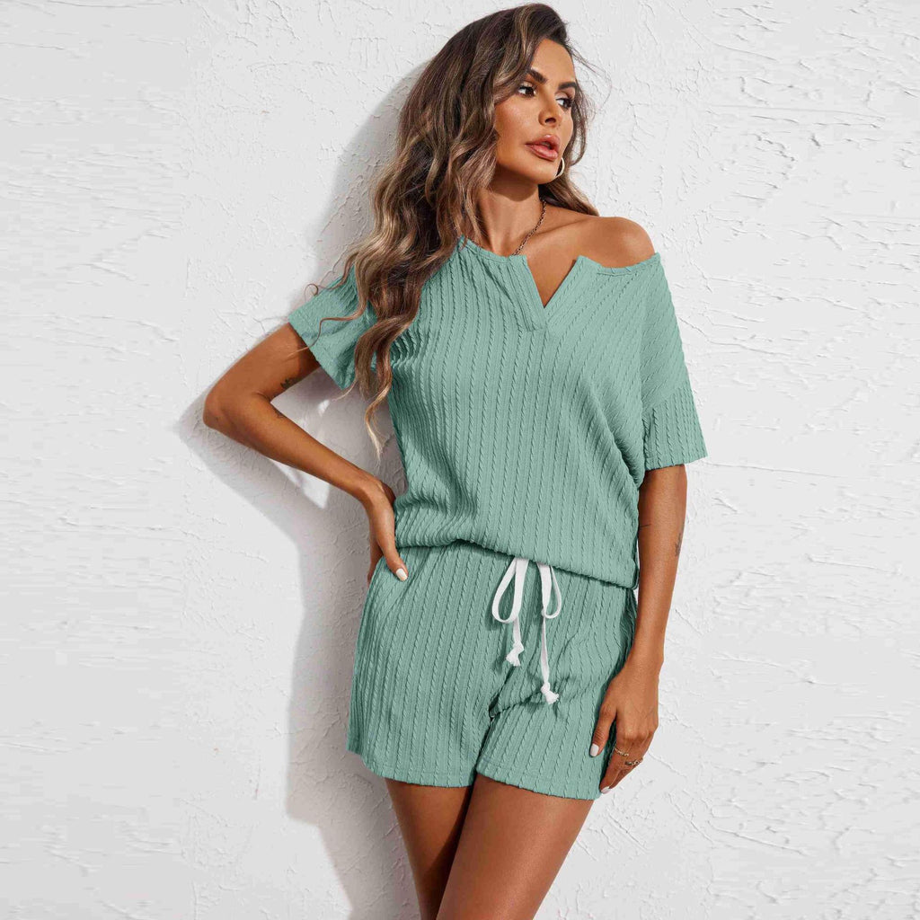 Ensemble homewear pyjama deux pièces détente confortable décontracté pour femme