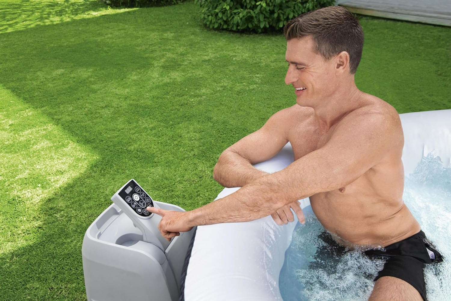 2026 Spa gonflable rond BESTWAY Lay-Z-Spa® Miami Airjet™ 2 - 4 personnes