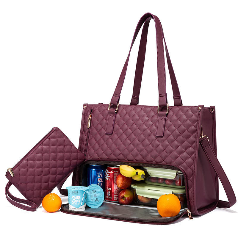 Women's Thermal Insulated Lunch Bag Stylish Spacious Everyday Carry Use - LAKD London