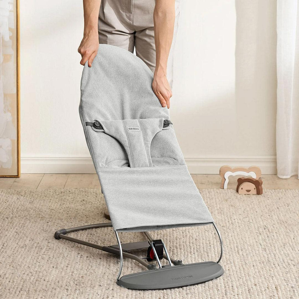 2026 2025 BabyBjörn Bouncer Bliss Woven Mélange - Gris Clair