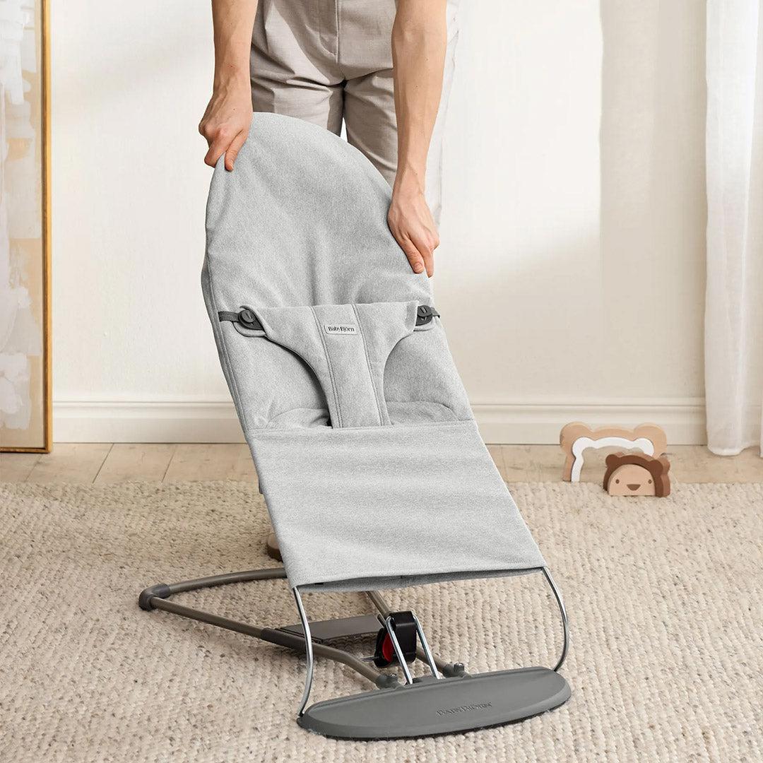 2026 2025 BabyBjörn Bouncer Bliss Woven Mélange - Gris Clair