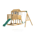 2026 Aire de jeux enfant Montessori - 3 en 1 Balançoire, Toboggan, Cabane en bois modulable