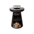 2026 Barbecue rond avec plaque ronde en acier et grille en acier corten