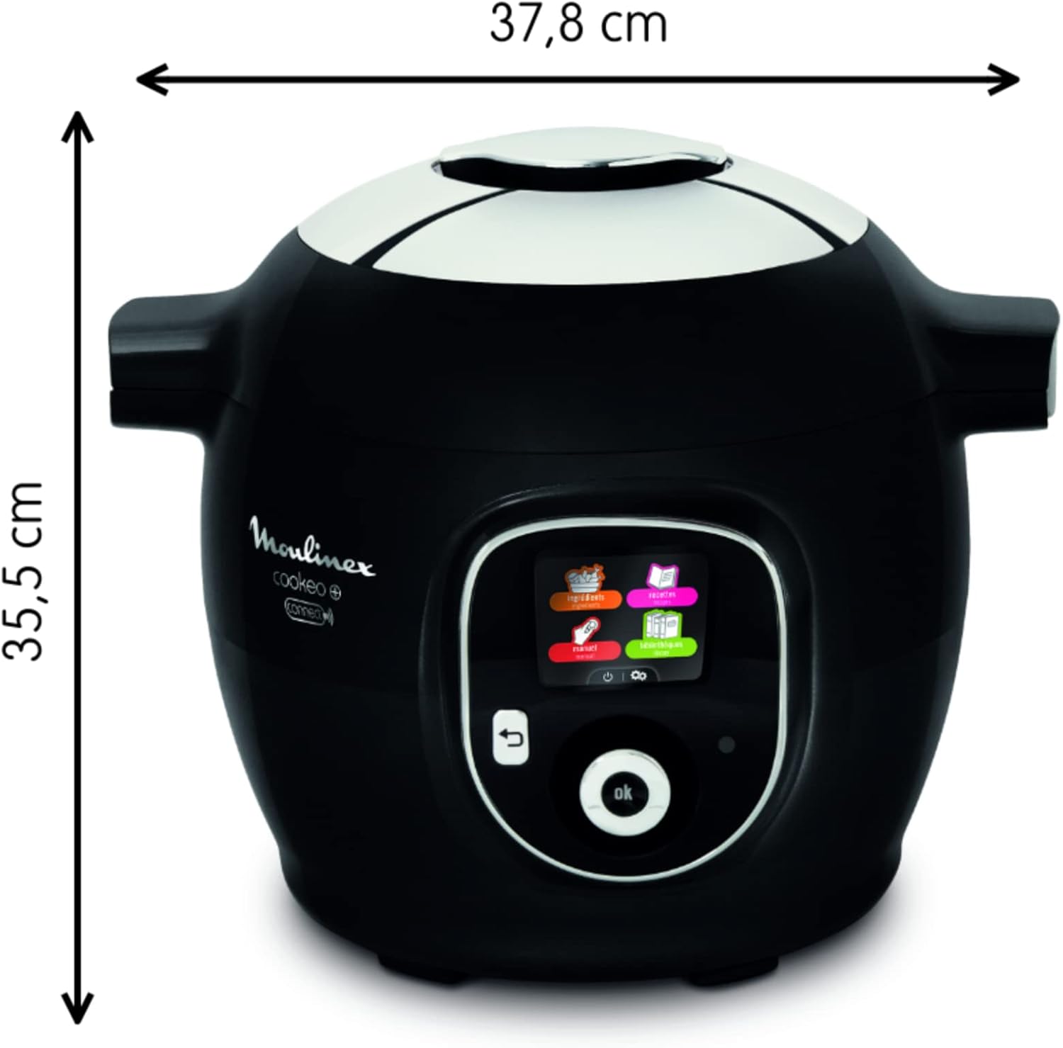 2026 Connect Multicuiseur Intelligent Haute Pression Balance et Moule Inclus 6L 200 Recettes 6 Modes de Cuisson Guide Pas à Pas Application Mon Cookeo CE859800, 6 liters, Noir