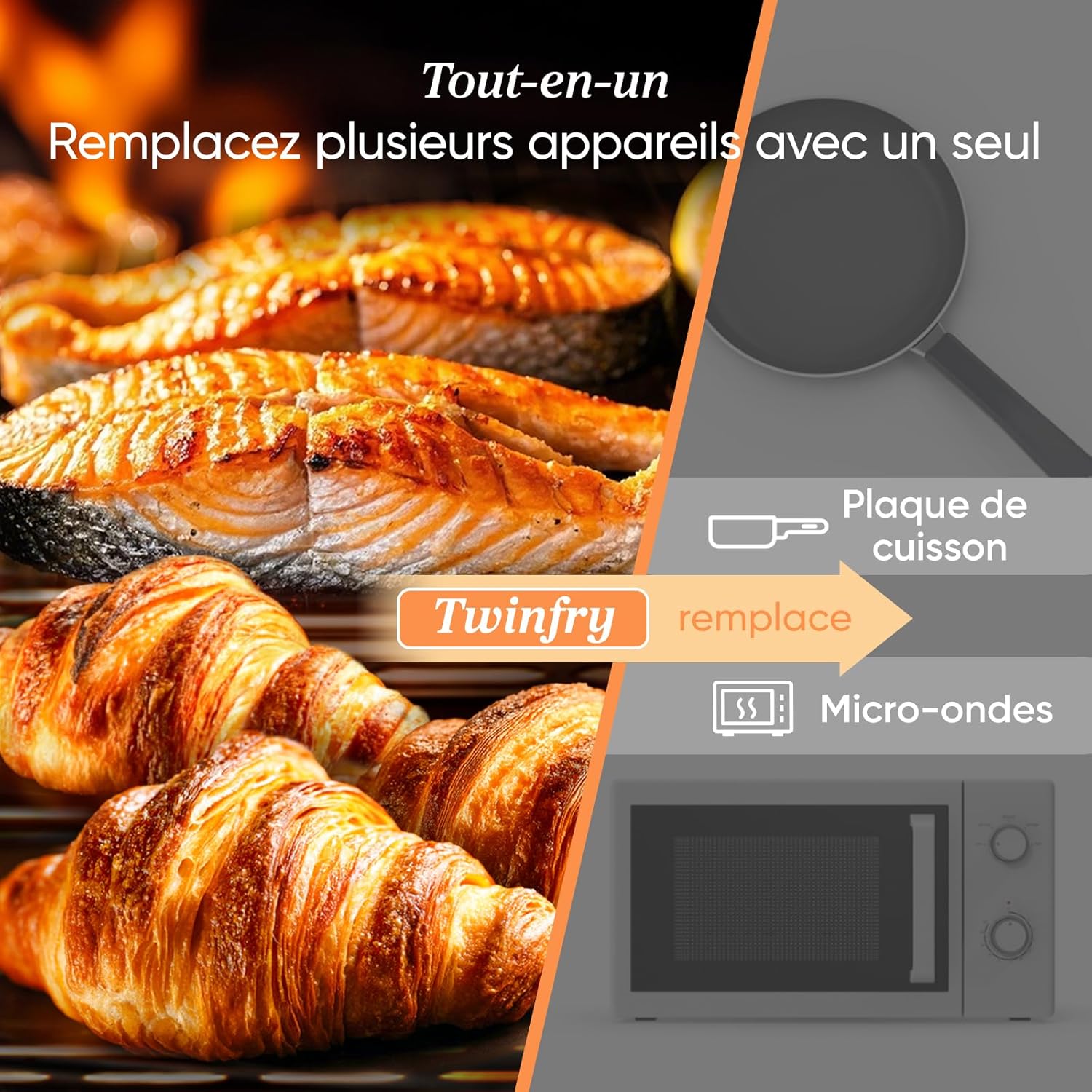 2026 COSORI Air Fryer 10L Twinfry,Dual Zone Avec S&eacute;parateur Amovible,Capacit&eacute; Flexible de 10L,Friteuse sans Huile 6-en-1,35℃-240℃,66% d'&Eacute;nergie en Moins,Livre de Recettes et Application